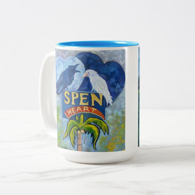 De Café Em Dois Tons Caneca SpenHeart Alaska (Frente Esquerda)