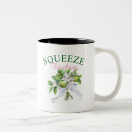 De Café Em Dois Tons Caneca Squeeze The Day Coffee: Citação Divertida d
