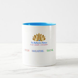 De Café Em Dois Tons Caneca Stop Breathe Think