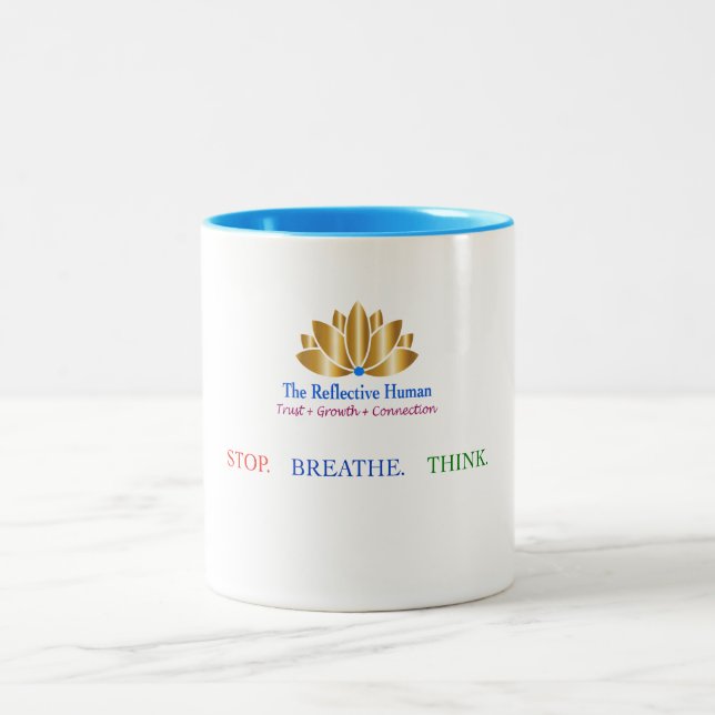 De Café Em Dois Tons Caneca Stop Breathe Think (Centro)