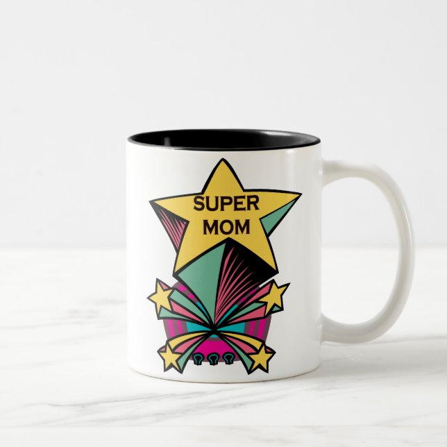 De Café Em Dois Tons Caneca super da mamã (Direita)