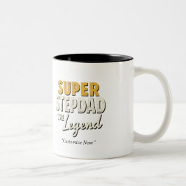 De Café Em Dois Tons Caneca Super Pai Adotivo Lendário – Presente Perso