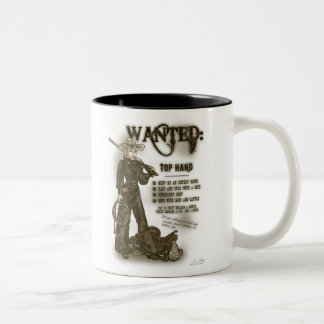 De Café Em Dois Tons Caneca superior da vaqueira da mão
