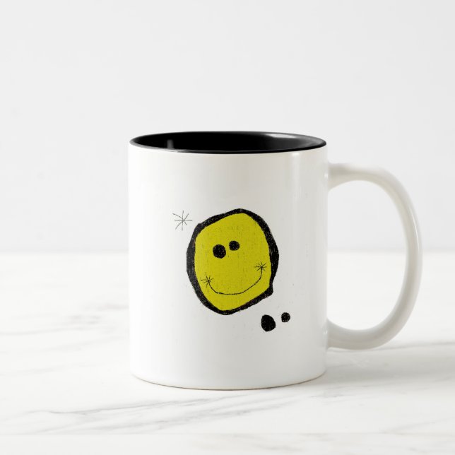 De Café Em Dois Tons caneca surreal feliz (Direita)