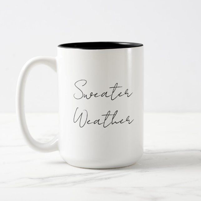 De Café Em Dois Tons Caneca "Sweater Weather" (Esquerda)