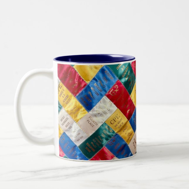 De Café Em Dois Tons Caneca Tema Agilidade Canina (Esquerda)