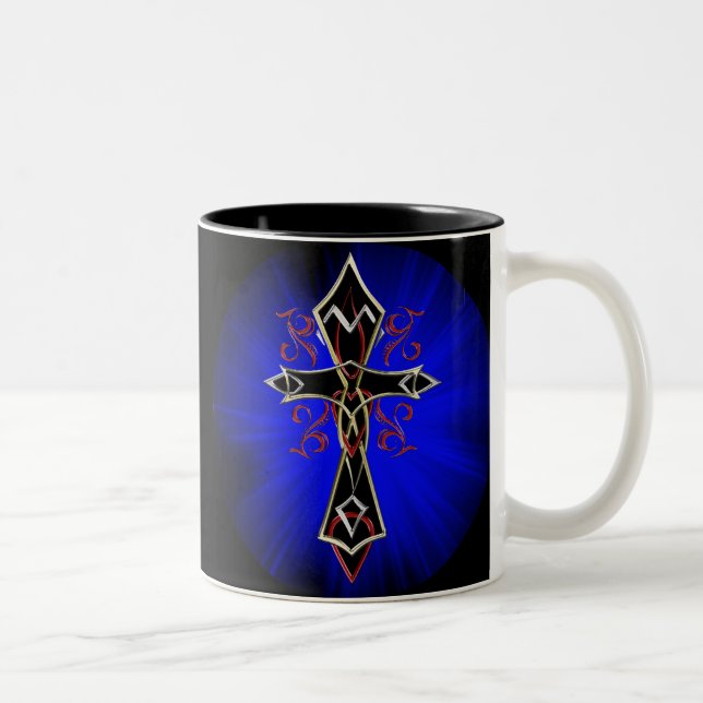 De Café Em Dois Tons Caneca transversal tribal celta (Direita)