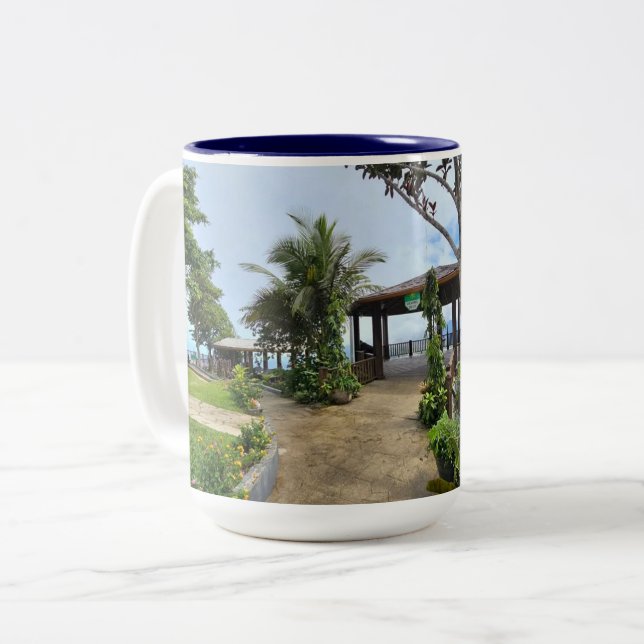 De Café Em Dois Tons Caneca Trini 15oz (Frente Esquerda)