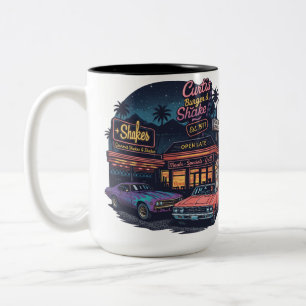 De Café Em Dois Tons Caneca Two-Tone estilo carro vintage