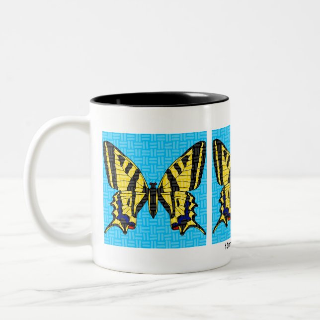 De Café Em Dois Tons Caneca Two-Tone Swallowtail (330ml) (Esquerda)