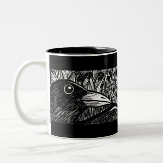 De Café Em Dois Tons Caneca ultra feliz mega super do corvo