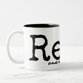 De Café Em Dois Tons Caneca Um-Entregue lida