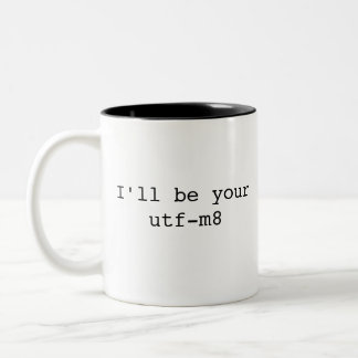 De Café Em Dois Tons caneca utf-m8