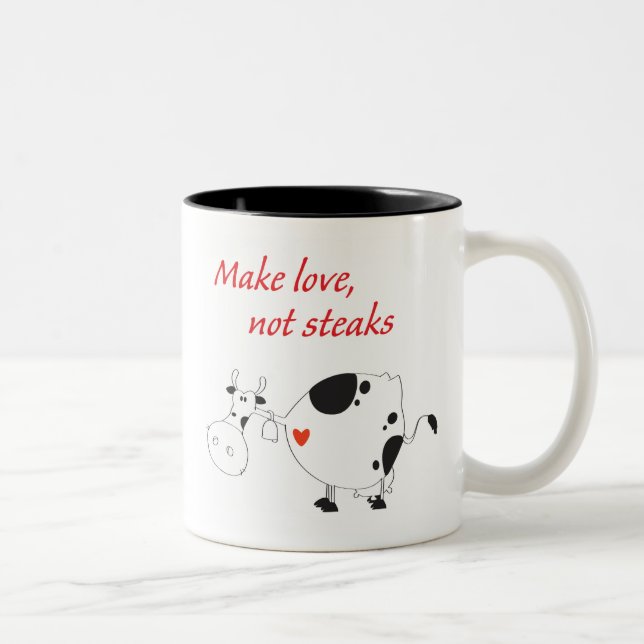 De Café Em Dois Tons caneca vegetariana (Direita)