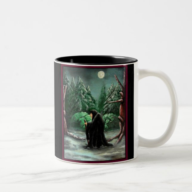 De Café Em Dois Tons Caneca velha do Crone (Direita)