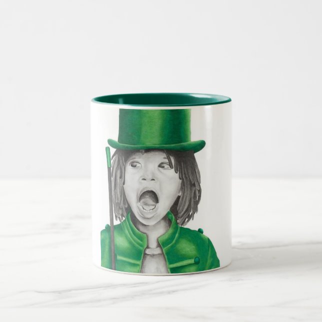 De Café Em Dois Tons Caneca verde do menino 1 (Centro)