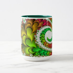 De Café Em Dois Tons Caneca verde do teste padrão