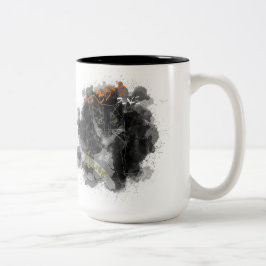 De Café Em Dois Tons Caneca verde-oliva do dois-tom 15oz