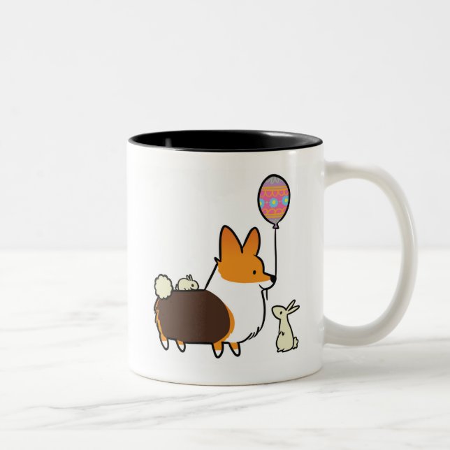 De Café Em Dois Tons Caneca vermelha | CorgiThings do coelhinho da (Direita)