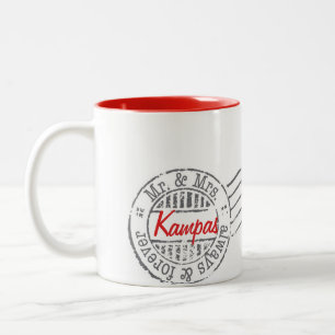 De Café Em Dois Tons Caneca vermelha da coleção do serviço postal