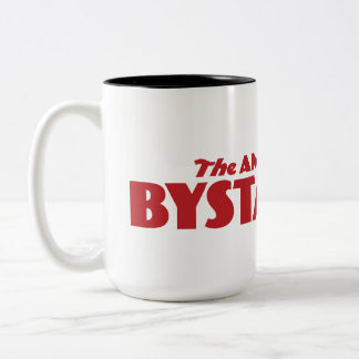 De Café Em Dois Tons Caneca vermelha do logotipo do espectador