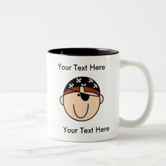 De Café Em Dois Tons Caneca vermelha do pirata feito sob encomenda -