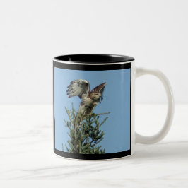 De Café Em Dois Tons caneca Vermelho-atada do falcão