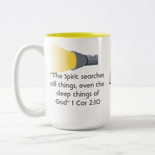 De Café Em Dois Tons Caneca Versículos da Bíblia (Esquerda)