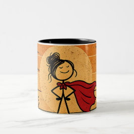 De Café Em Dois Tons Caneca Vintage Super Mãe | Presente do Dia das Mãe