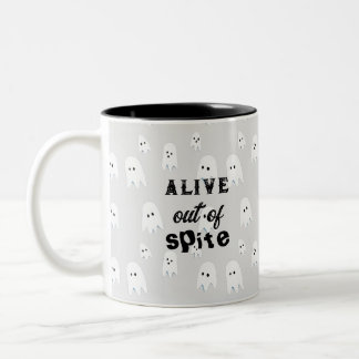 De Café Em Dois Tons Caneca Viva por Rancor com fantasmas fofos
