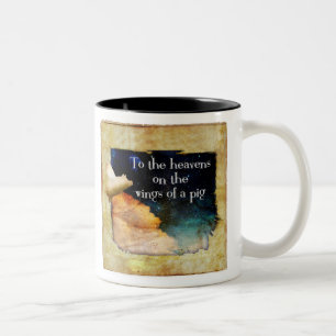 De Café Em Dois Tons caneca voadora