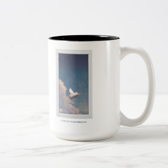 De Café Em Dois Tons caneca voadora (Direita)