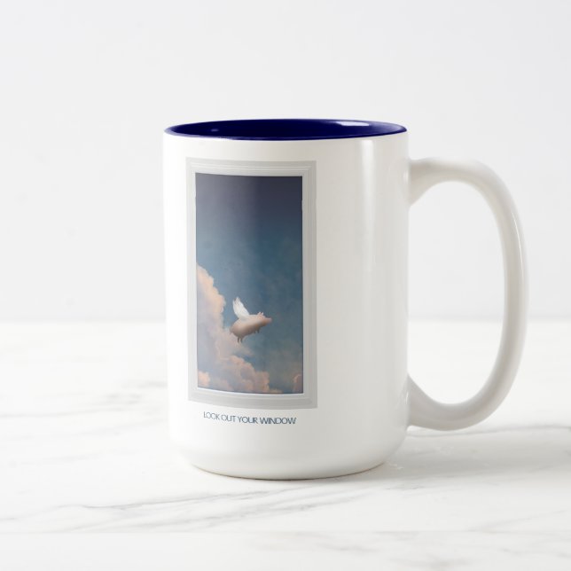 De Café Em Dois Tons caneca voadora (Direita)