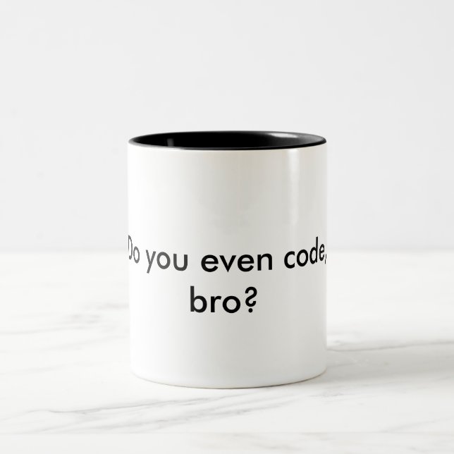 De Café Em Dois Tons Caneca - você codifica mesmo, bro? (Centro)