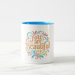 De Café Em Dois Tons Caneca - Você é Bonito