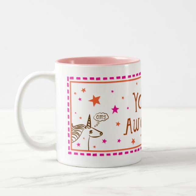 De Café Em Dois Tons caneca you=awesome (Esquerda)