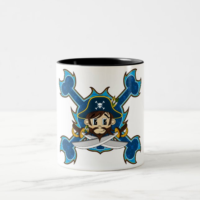 De Café Em Dois Tons Capitão bonito Caneca do pirata (Centro)