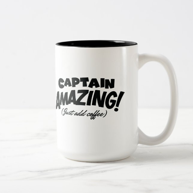 De Café Em Dois Tons Capitão Surpreendente Caneca (Direita)