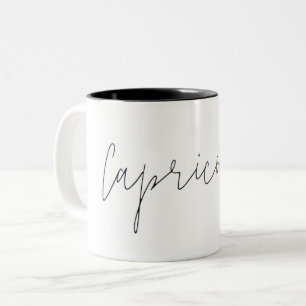 De Café Em Dois Tons Capricorn Zodiac - Caneca Minimalista
