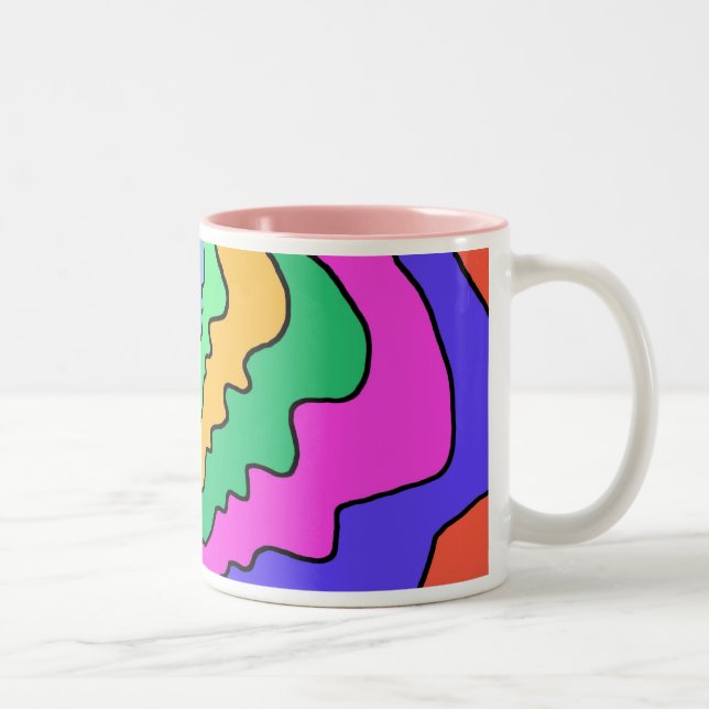 De Café Em Dois Tons cara reflections1 da caneca (Direita)