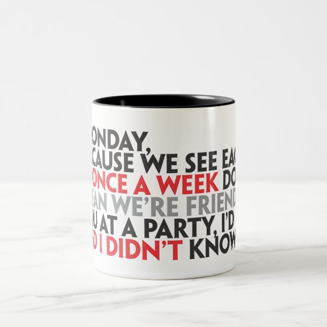 De Café Em Dois Tons Cara segunda-feira Caneca (Centro)