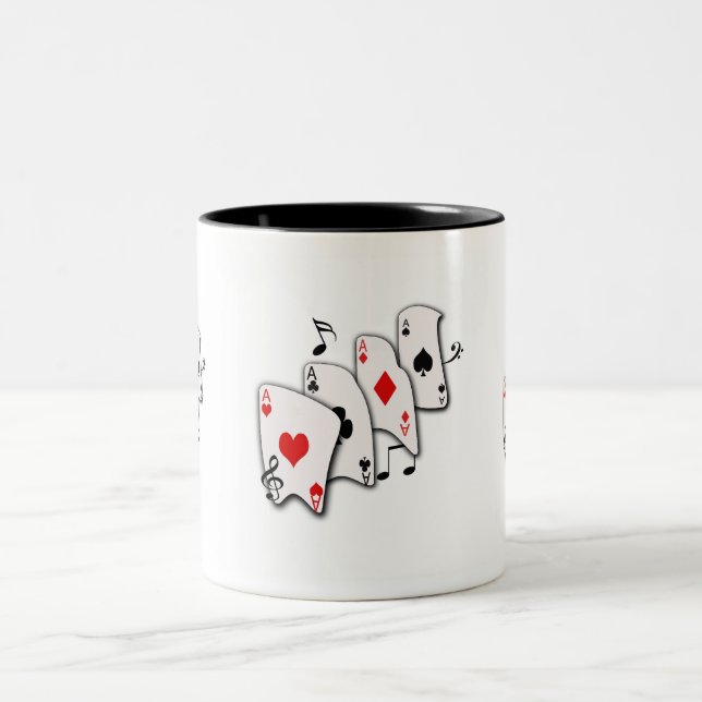 De Café Em Dois Tons Cartões musicais - caneca (Centro)