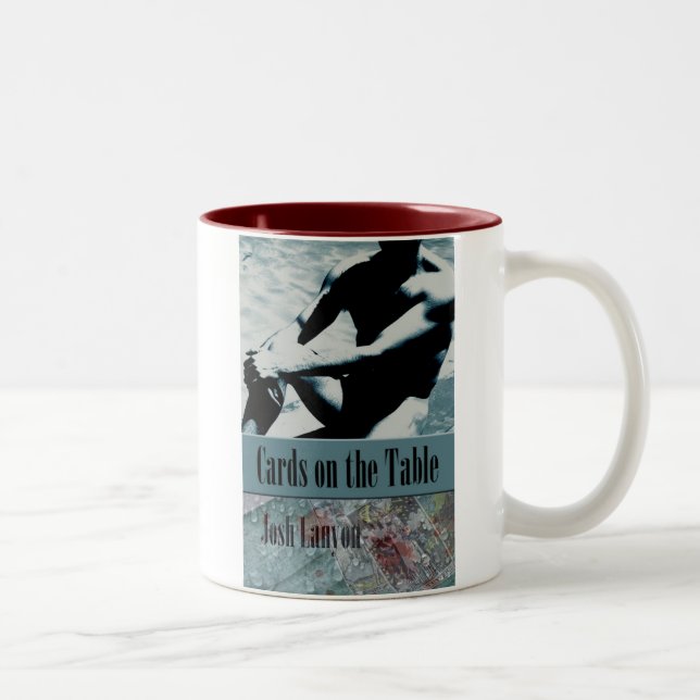 De Café Em Dois Tons Cartões na caneca da mesa (Direita)