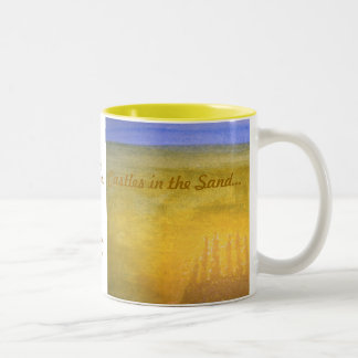 De Café Em Dois Tons Castelos na caneca da areia…