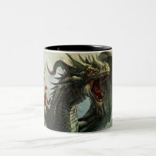 De Café Em Dois Tons Cavaleiro do dragão, caneca