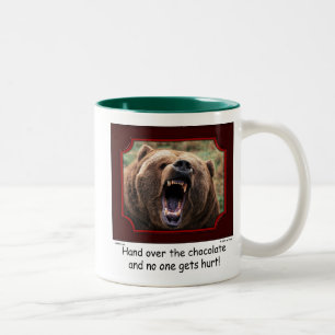 De Café Em Dois Tons "Ceda caneca do urso do chocolate"
