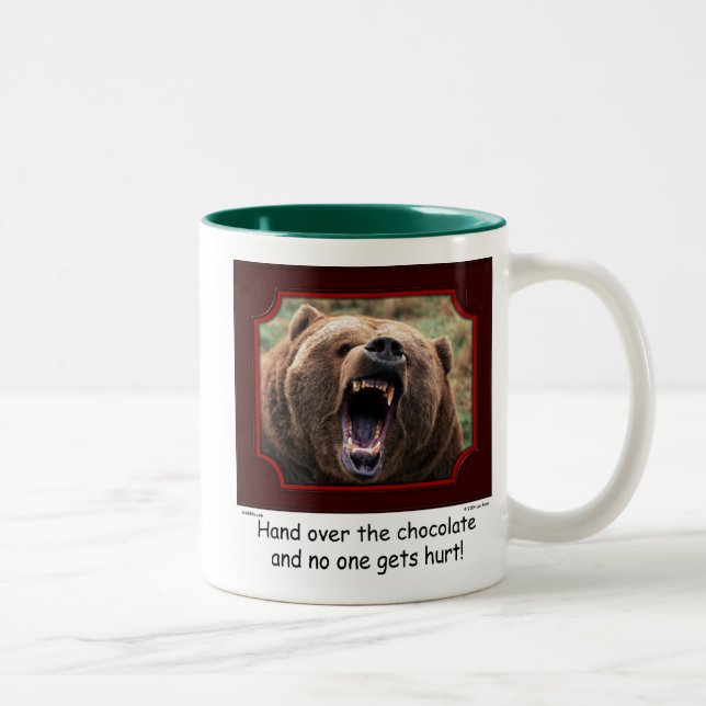 De Café Em Dois Tons "Ceda caneca do urso do chocolate" (Direita)