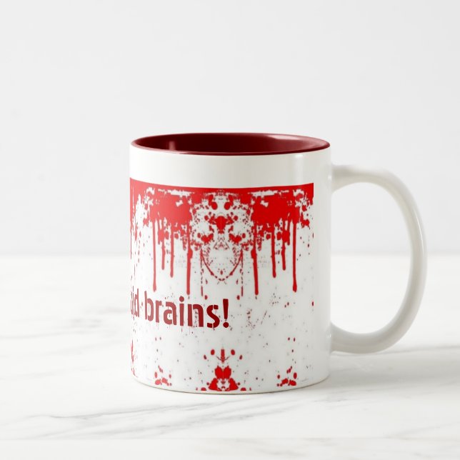 De Café Em Dois Tons ...... Cérebros MMM líquidos! - Caneca (Direita)