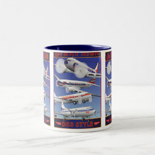 De Café Em Dois Tons Céu da mosca - alto - caneca