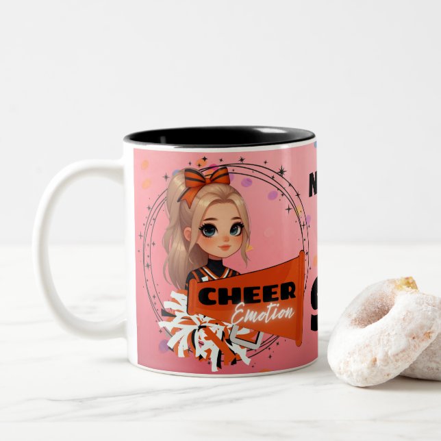 De Café Em Dois Tons Cheerleader, nunca esqueça que você é uma caneca f (Com Donut)